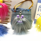 Kawaii Monster Plush Keychain - Sausage Mouth Bag Charm Pendant