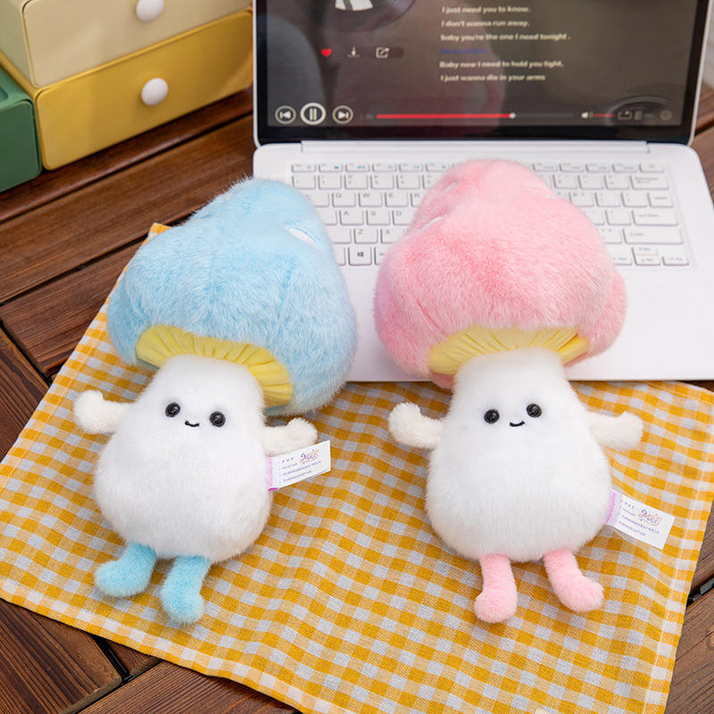 Glow-in-the-Dark Mushroom Plush Toy - Luminous Desk Decor Night Light